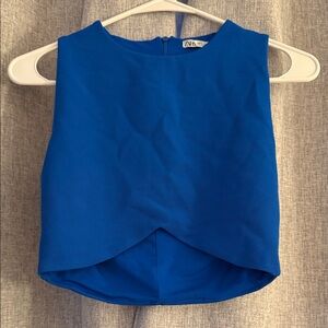 Zara Royal Blue Sleeveless Top